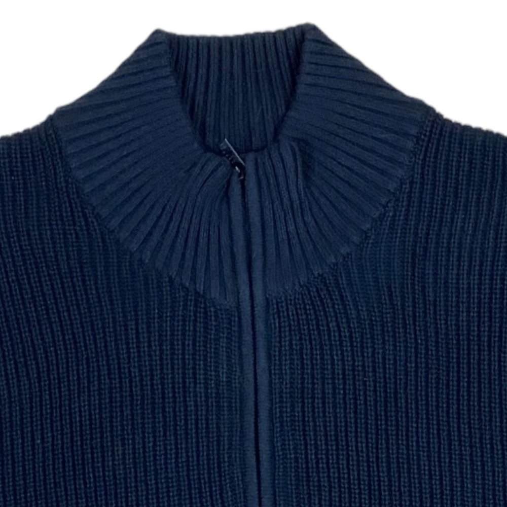 NWT Calvin Klein 1/4 Zip Rib Knit Sweater Black Casual Preppy Neutral Cotton-XL - Picture 3 of 12